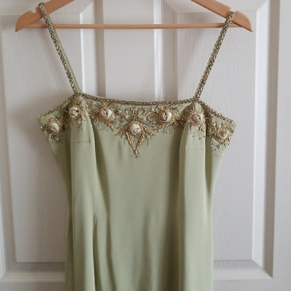 Silk custom made evening gown stunning!